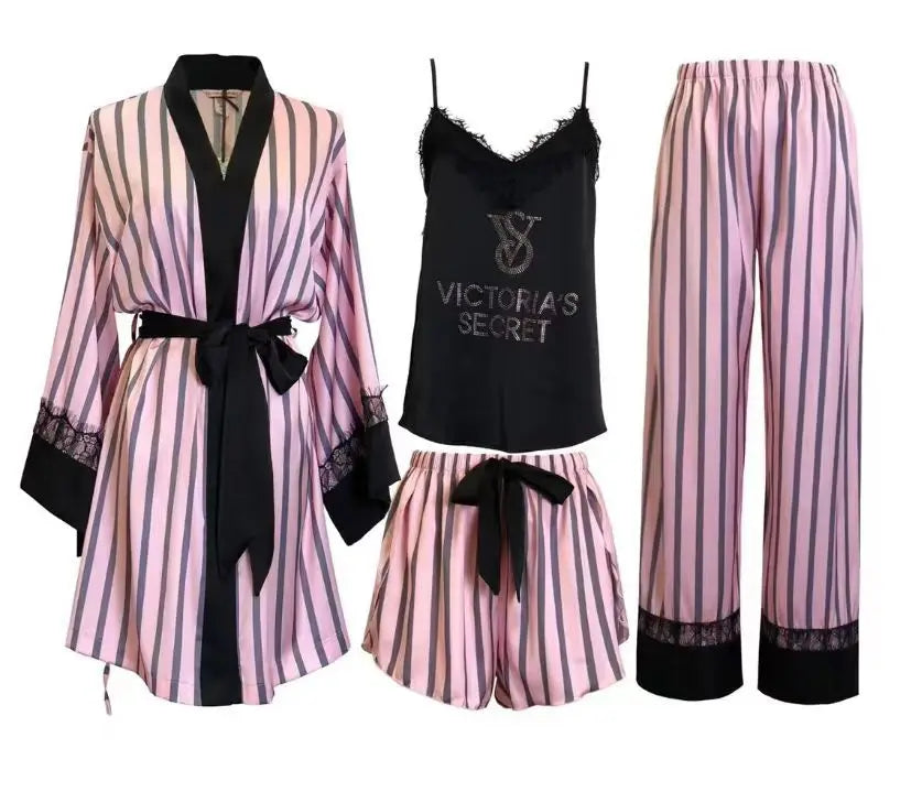 Women's Lace-Trim Sleepwear Set