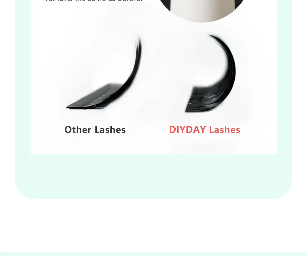 DIYDAY U Style 3D 4D 5D 6D Eyelash Extension Handmade U-shaped Premade Volume Lashes BASF PBT Fiber Nartural Mink False Eyelash