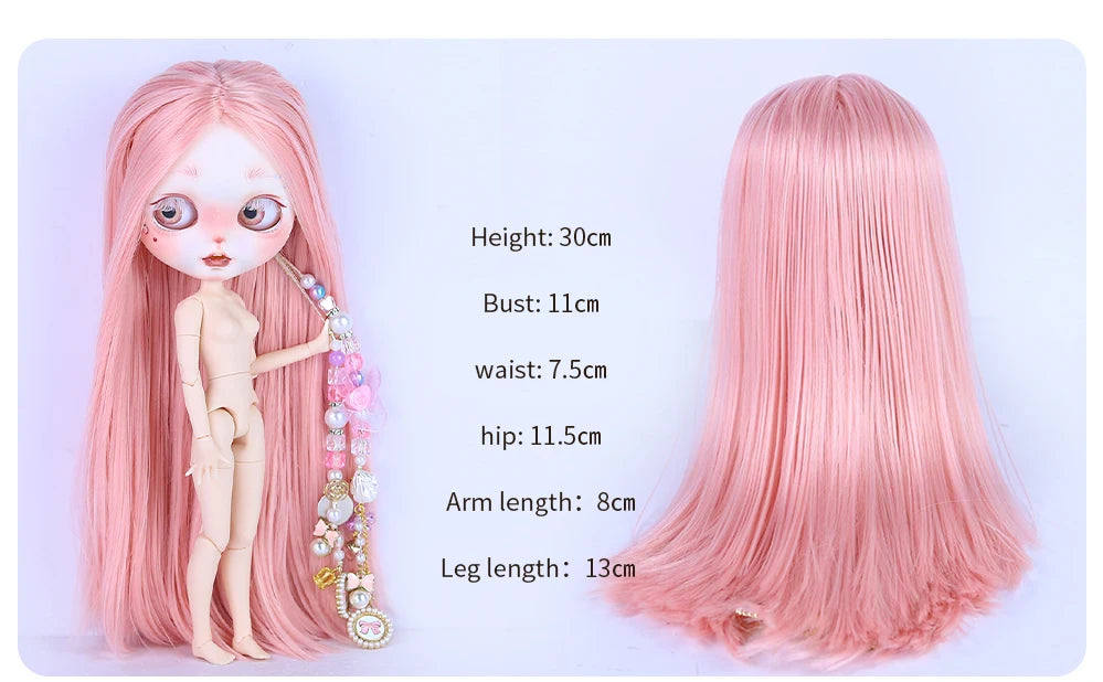 ICY DBS Blyth 1/6 Doll Hand Painted Set Cute Bunny Frosted Face Doll Set SD