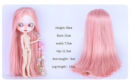 ICY DBS Blyth 1/6 Doll Hand Painted Set Cute Bunny Frosted Face Doll Set SD