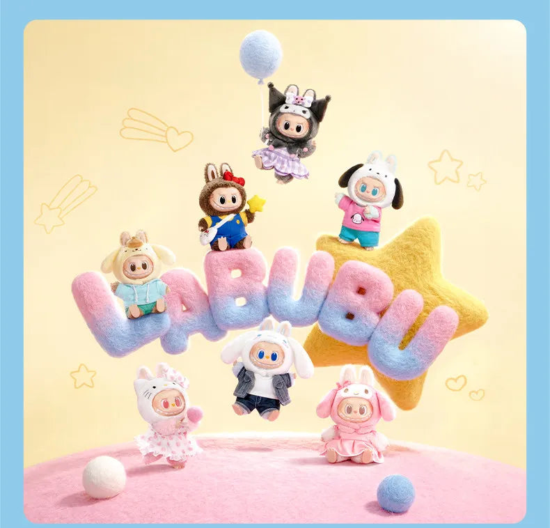 POP MART Labubu Monsters Sanrio Characters Series Vinyl Plush Mystery Guess bagBlind Box Anime Figure Soft Toy for Desktop Decor