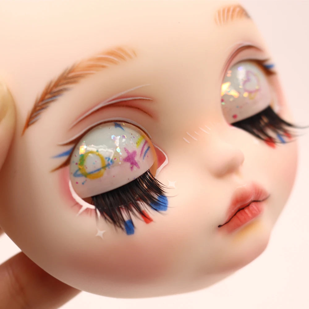 ICY DBS Blyth Baby Face DIY Matte Face Hand Painted Makeup Backplate and Screws
