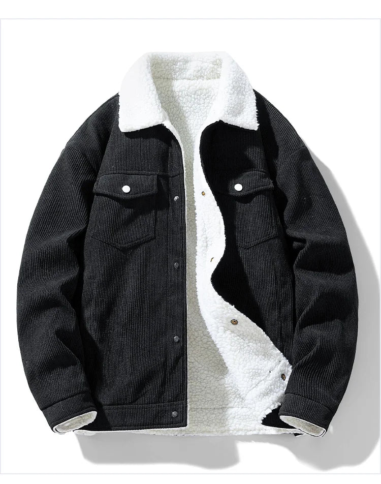 Men's Jackets and Coats Fashion Warm Corduroy Thick Coats 2026 Winter Fashion Men's Coats Down Jackets Men's Cotton Clothing