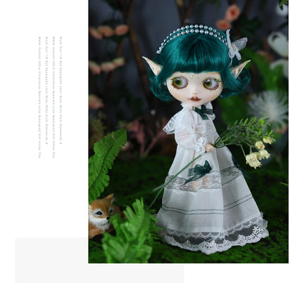 ICY DBS Blyth 1/6 Doll Elf Ear Hand-painted Set Doll Long Eyelash Sleep Doll White Skin Set Gift Toy SD
