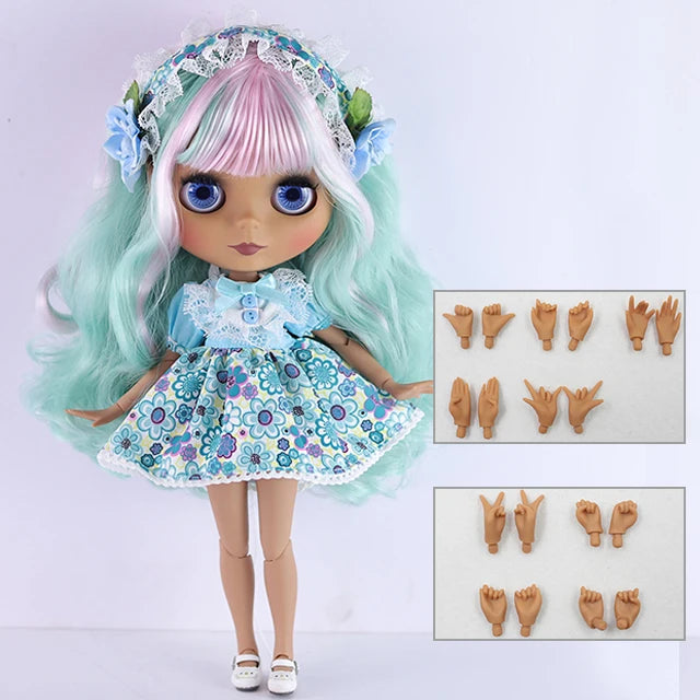 ICY DBS Blyth doll 1/6 bjd joint body doll black skin including clothes shoes casual with 30cm toy gift