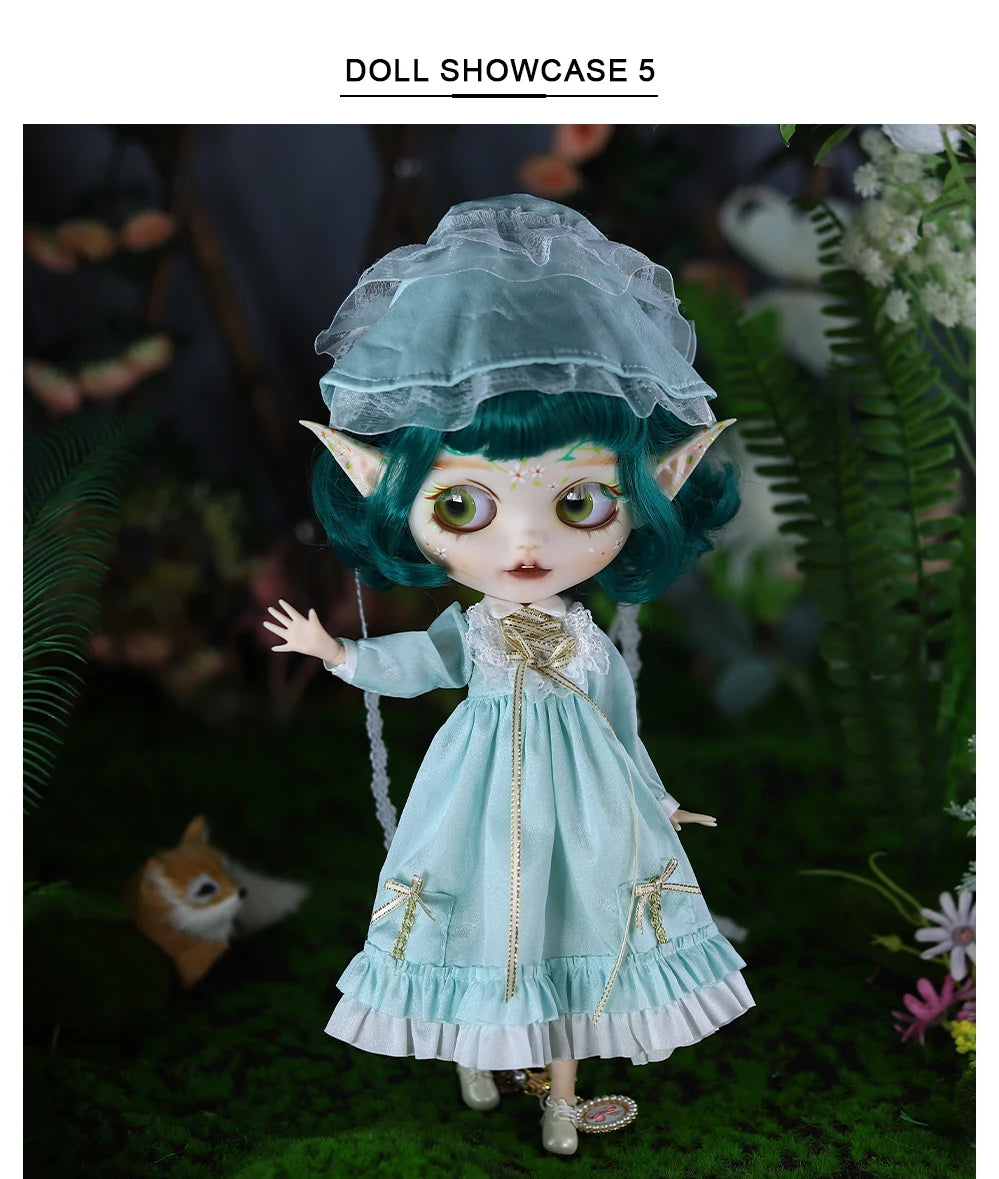 ICY DBS Blyth 1/6 Doll Elf Ear Hand-painted Set Doll Long Eyelash Sleep Doll White Skin Set Gift Toy SD