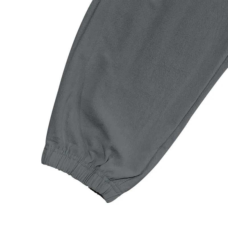 Amazon Cross-Border Cotton and Linen Tied Feet Multi-Pocket Tether Solid Color Loose Drawstring Trousers
