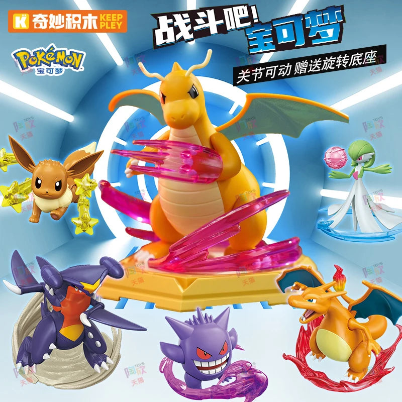 Original Pokemon Action Figure Pikachu Charizard Gengar Dragonite Gengar Movable Toy Decoration Model Children Birthday Gifts