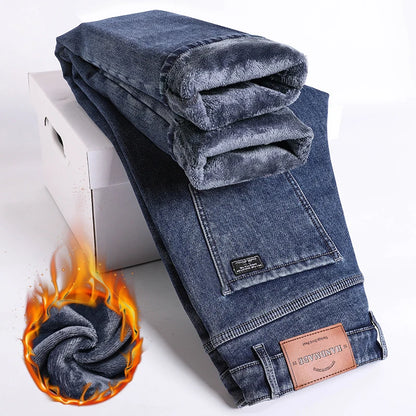 Men's Fleece-Lined Stretch Jeans
