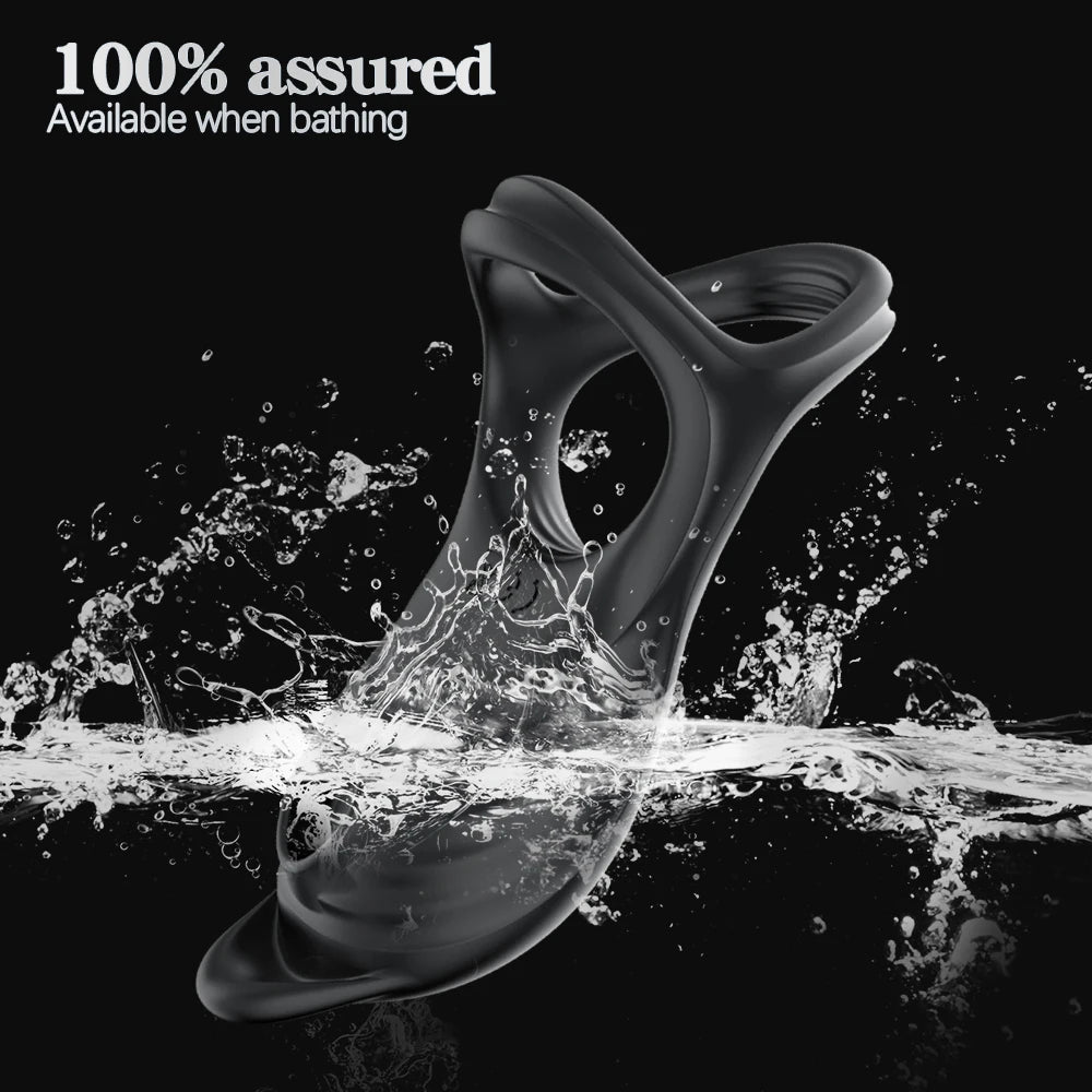 Remote Control Penis Ring Vibrator Sucking Licking Clitoris Stimulator Cock Ring Enlargement Sex Toy for  Adult Man & Couples