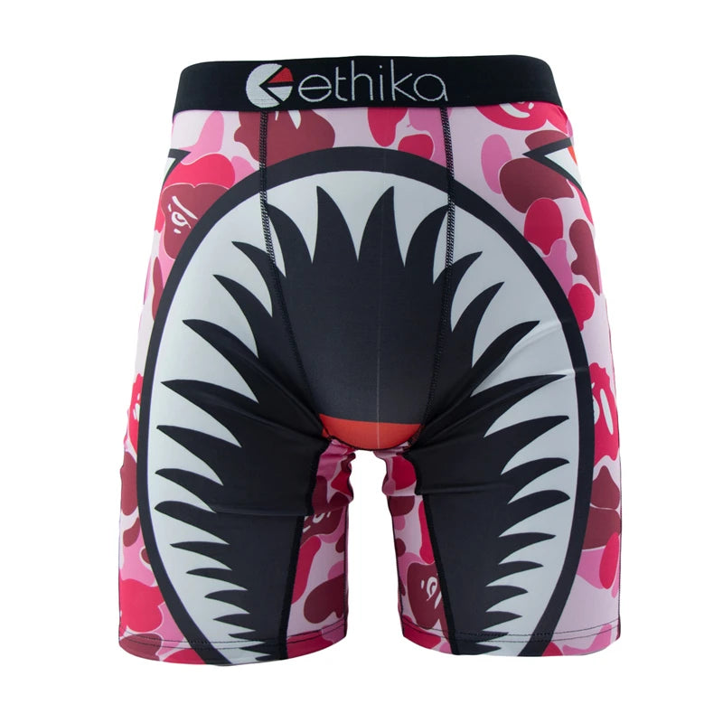 ETHIKA 1Pcs Sexy Men Underwear Boxers Breathable Swimming Man Underpants Plus Size S-3XL Mens Trunks Men's Panties Boxer Briefs