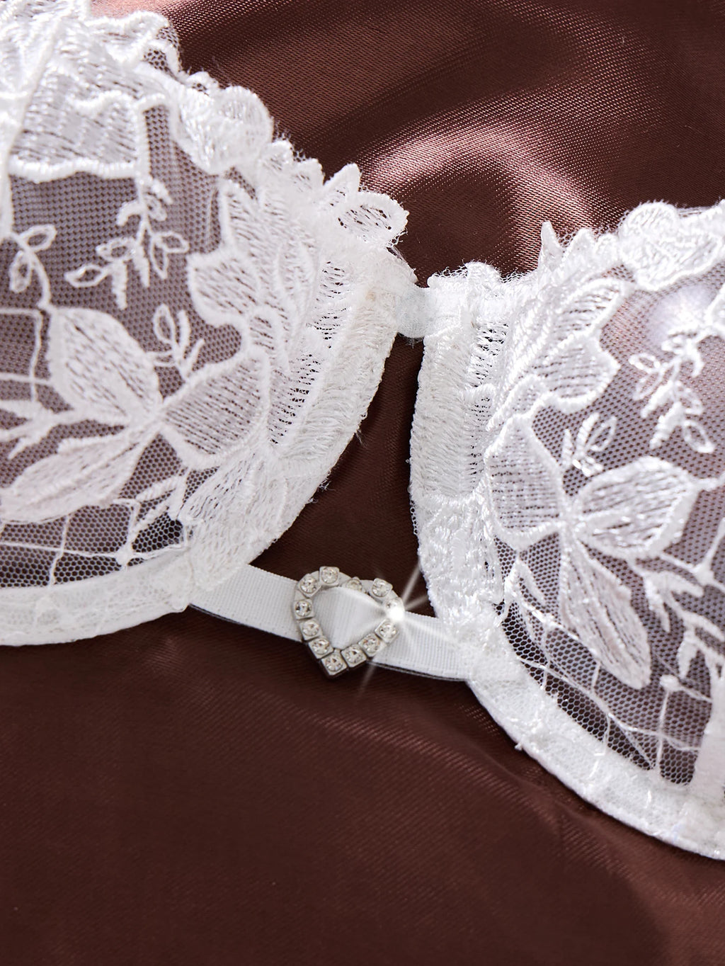 White Floral Lace Bra & Tie-Side Thong Set
