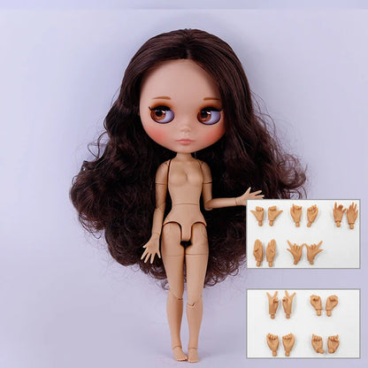 ICY DBS Blyth Doll BJD Joint Body tan Skin Matte Face New face Set Doll 1/6 30cm Gift Anime SD