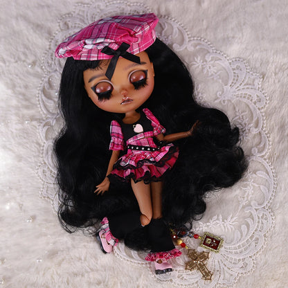 ICY DBS Blyth 1/6  Hand-Painted Doll Set Black Skin Girl Gift SD