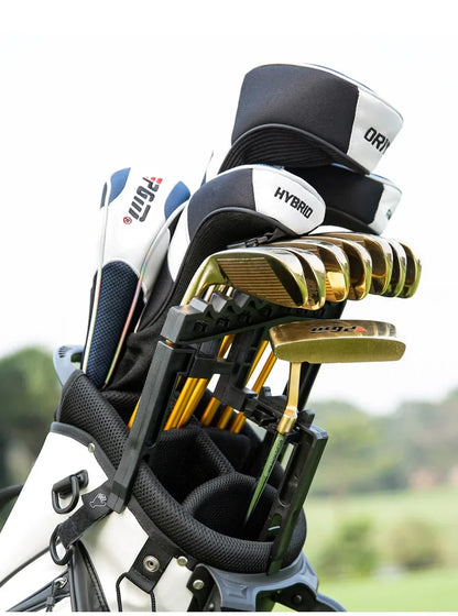 Golf Clubs Fixture Accommodate 9 Iron Holder Reduce Pole Head Collisions Adjustable Width Training Aids ZJ018