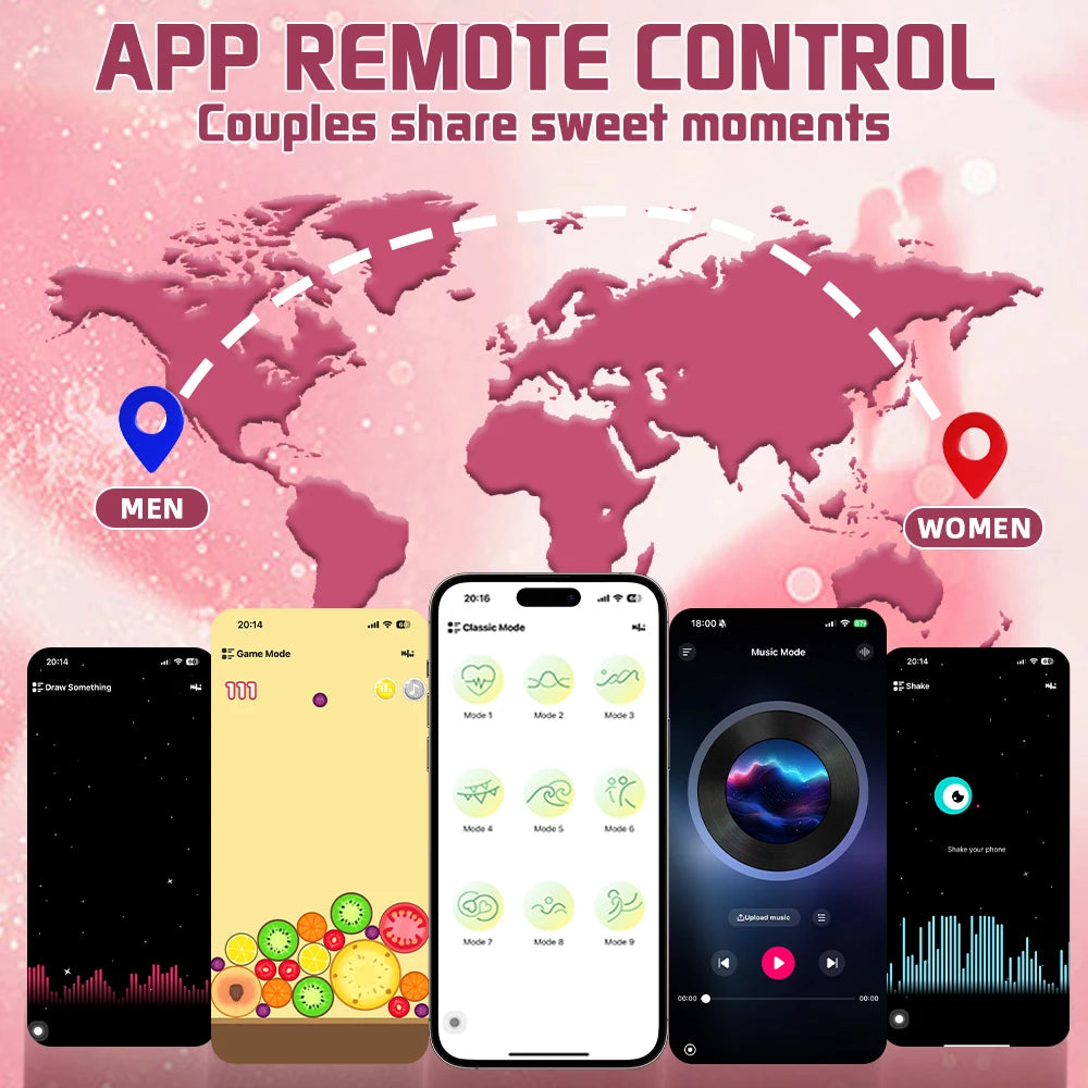 App-Controlled Butterfly Couples Vibrator