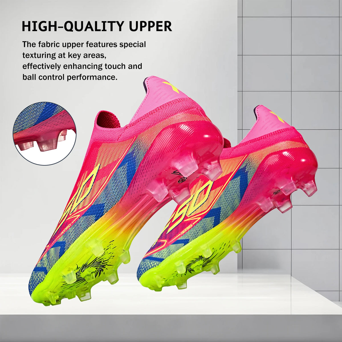 Ultra Light AG FG Football Shoes Sweat-proof PU Fabric Wear-resistant TPU Sole Snug Fit Unisex Natural Grass Practice Sneakers