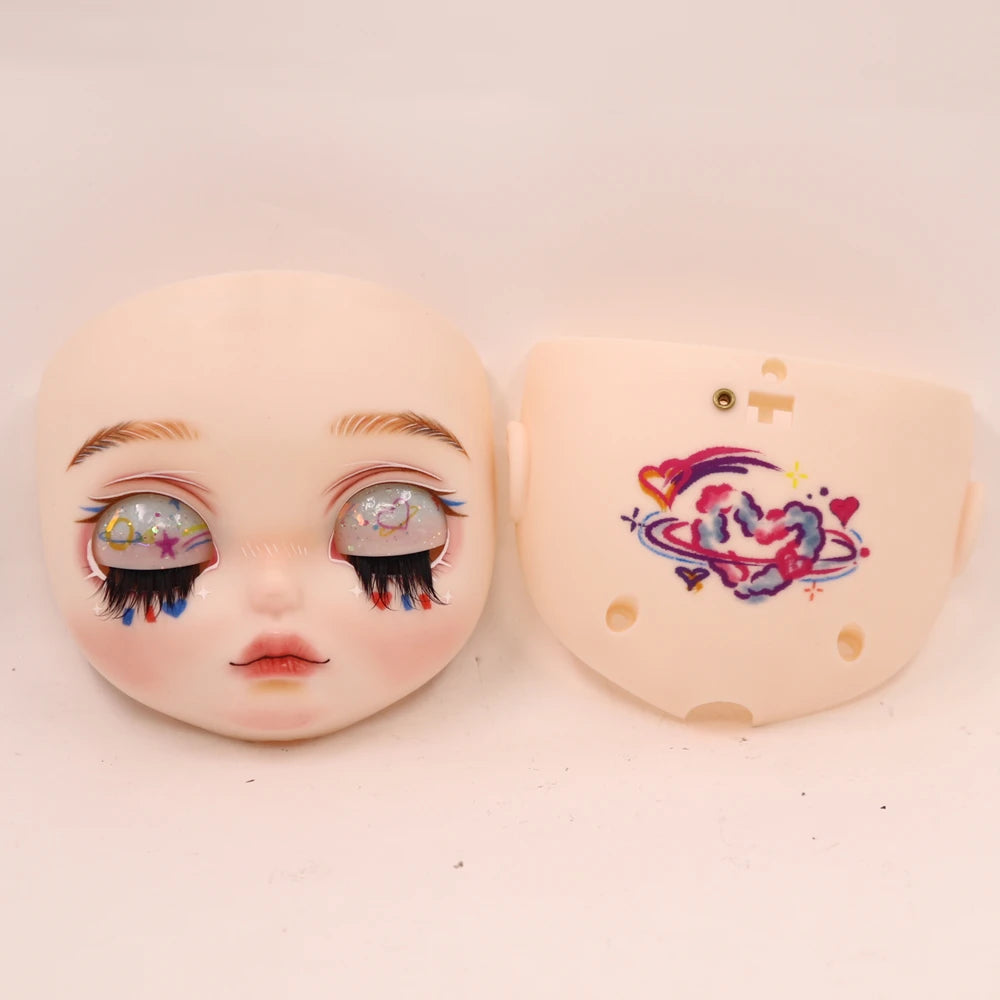 ICY DBS Blyth Baby Face DIY Matte Face Hand Painted Makeup Backplate and Screws