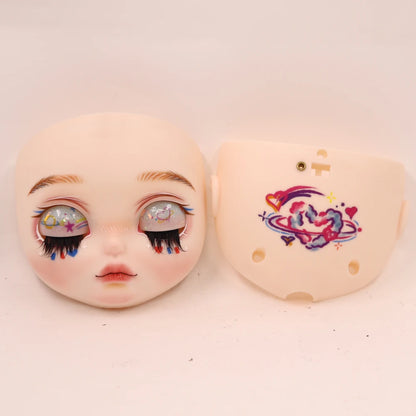 ICY DBS Blyth Baby Face DIY Matte Face Hand Painted Makeup Backplate and Screws