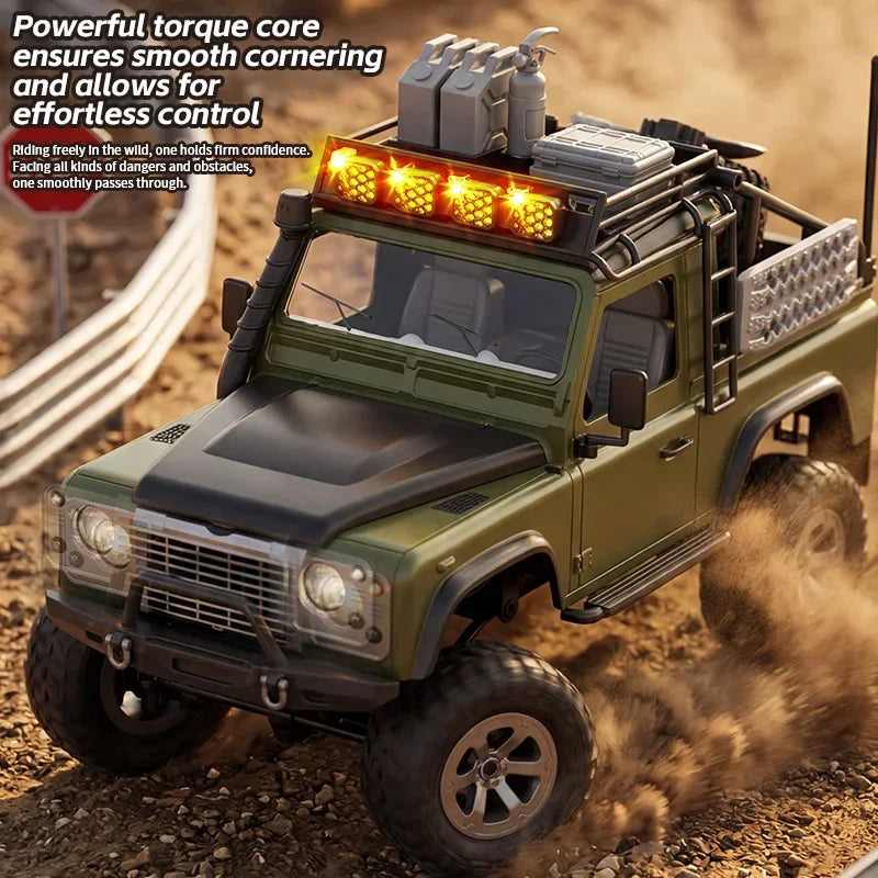 KF90 1:12 2.4G RC Car With Lights 4WD 60Mins Remote Control Climbing Car Off-Road Vehicle RTR High Speed Drift Model Toy for Kid