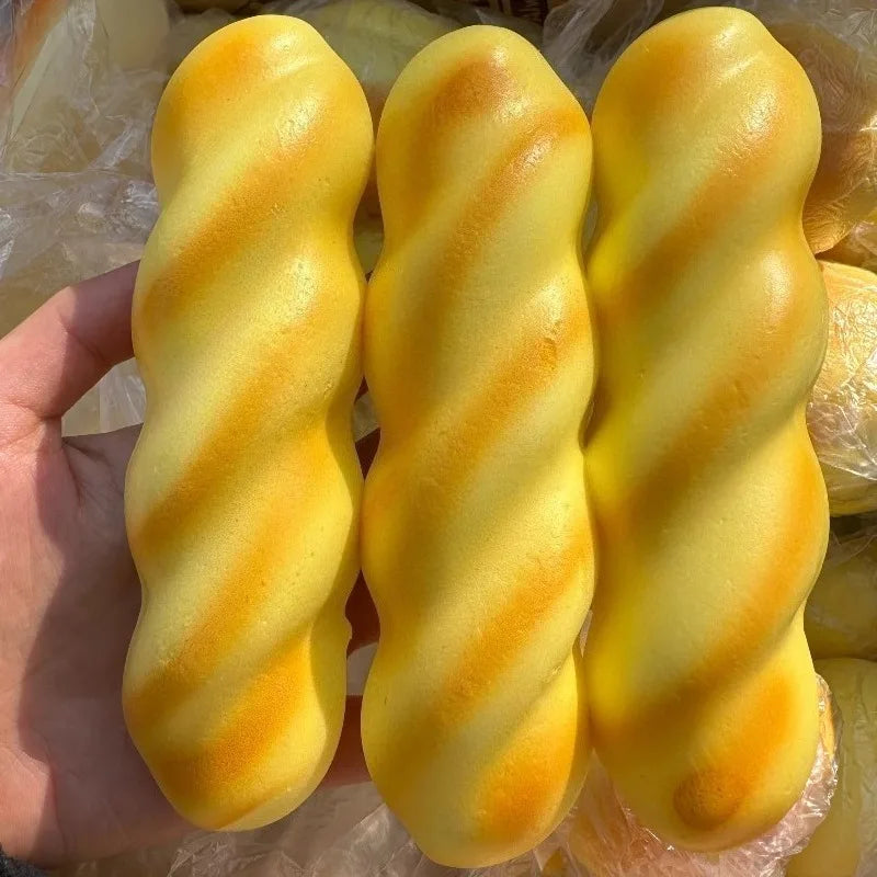 Wet Soft Twisted Dough Sensory Fidgets Toys Squishy Simulated Bread Squeeze Toy for Adults Hand Exercise Squeeze Gifts