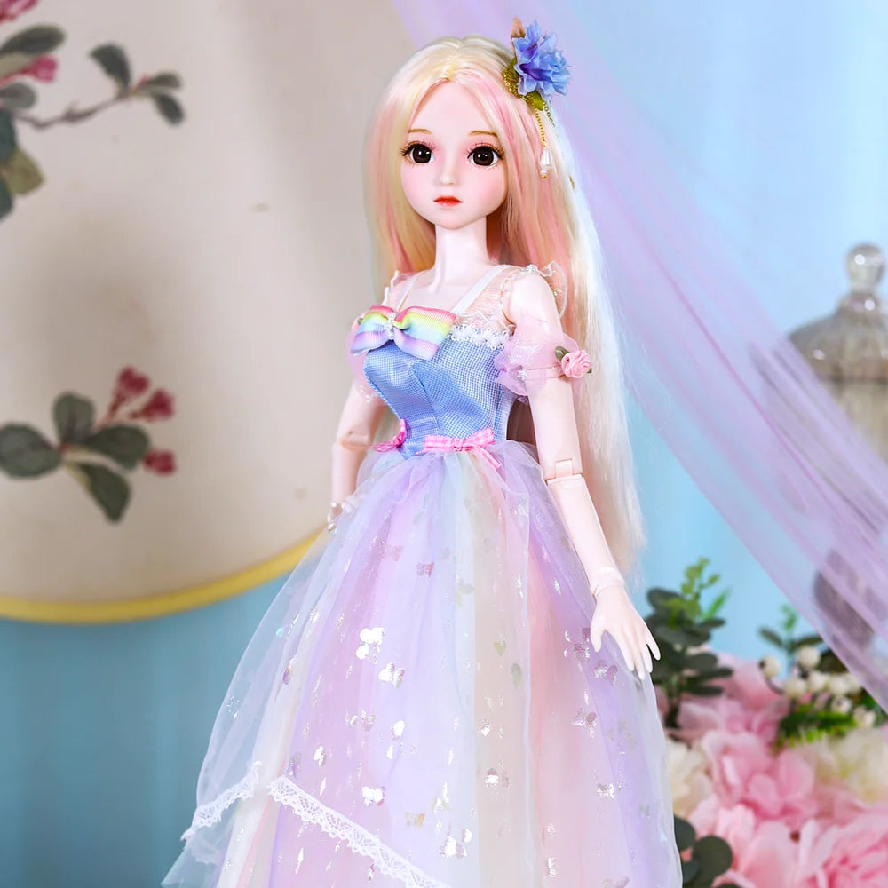 Special Price DBS 1/3 BJD Doll 62cm Height Mechanical Joint Body With Full Makeup Hair Eyes Clothes Toy Gift