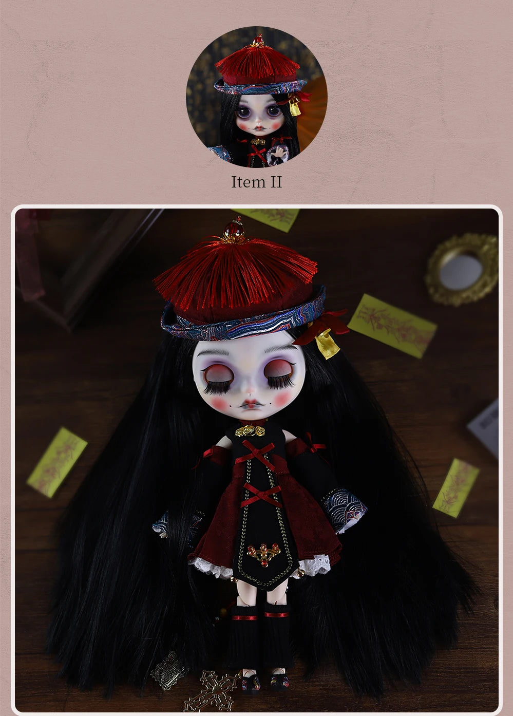 ICY DBS Blyth 1/6 Doll Hand drawn Set Zombie Set Long Eyelash Sleeping Eye Doll Set SD