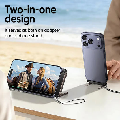 240W USB Type-C Lightning Built-in Stand Adapter Multi-function Foldable Converter for Phone