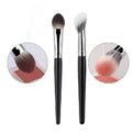 Peach Heart Blush Brush 1/2Pcs Compact Flat Precision Makeup Brush Cosmetic Applicator for Powder Cream & Liquid Blush