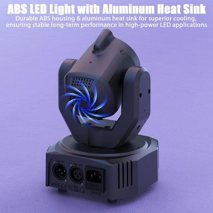 U'King Mini 30W Beam Pattern Moving Head Light RGB DMX Sound Activated Strobe Effect Stage Light for DJ Disco Party Christmas