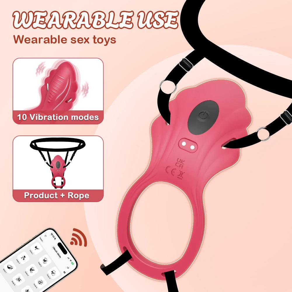 Adult Sex Toys Wearable Panty Vibrator Female Couple Sex Toy ,Vibrating Penis Ring Clitoral Stimulator,APP Controlled Vibrator