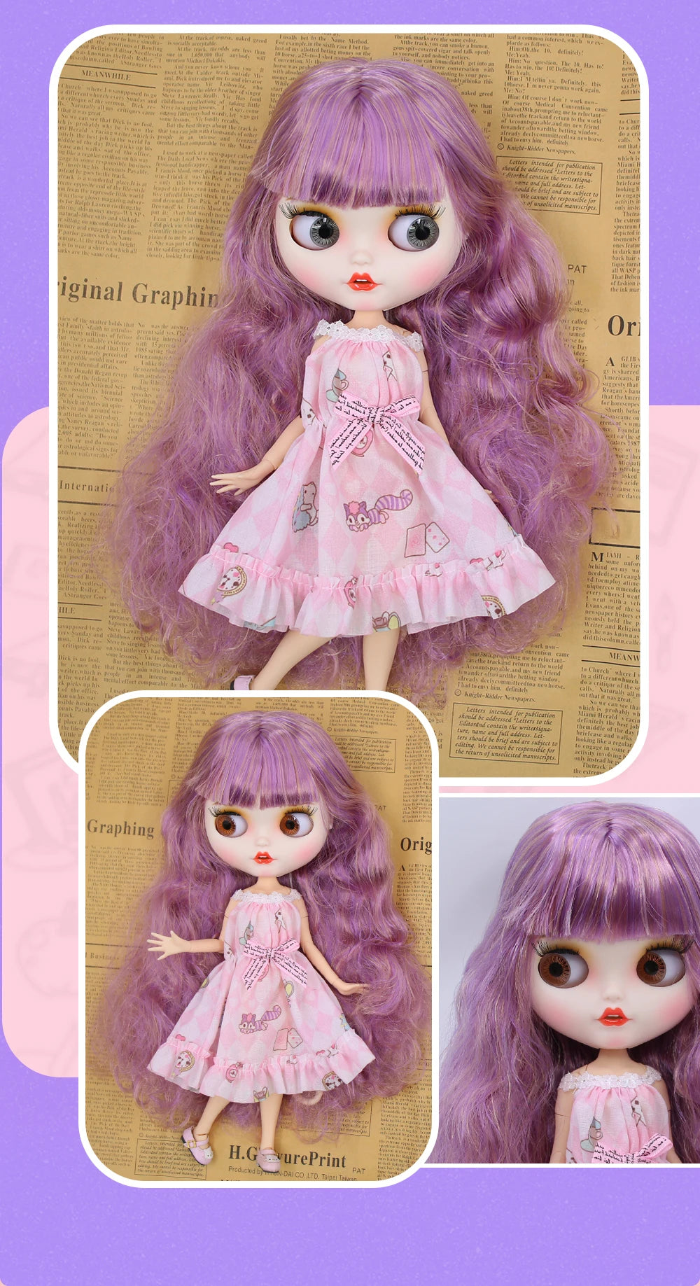 ICY DBS Blyth Doll 1/6 BJD Anime Doll Joint Body White Skin Matte Face Special Combo 30cm TOY