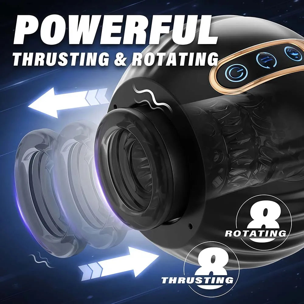 Automatic Male Masturbator Telescopic Rotation Vagina Masturbation Adults Sex Toys for Men Piston Open-ended Mastubators Cup