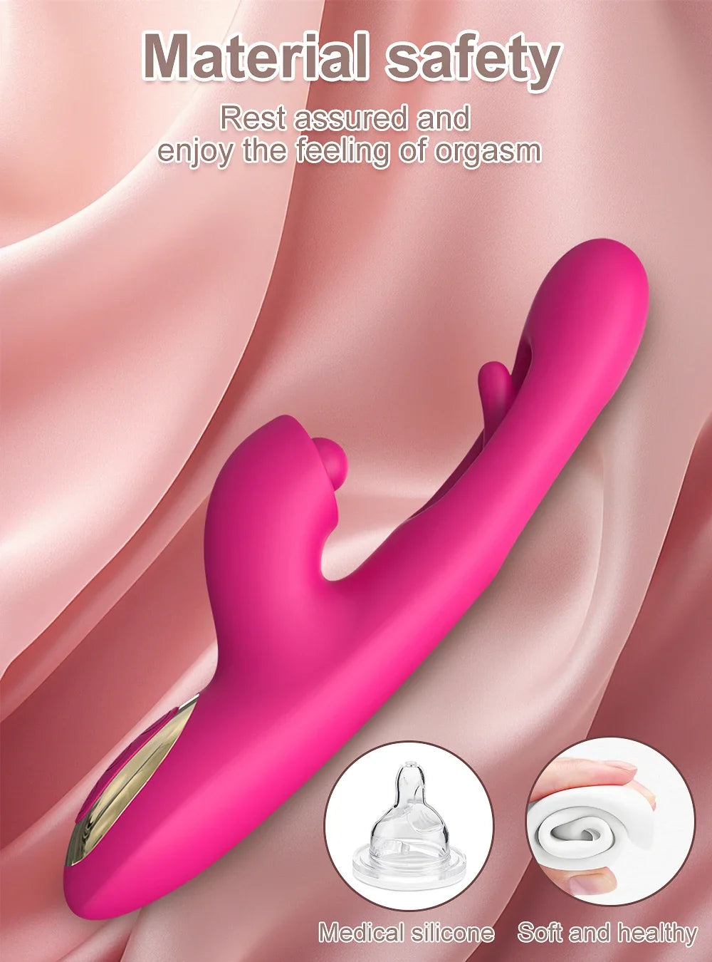 Flapping Tapping Vibrator for Women 360° Rotating Nipple Clitoris Stimulator G Spot Massager Adults Goods Sex Toys for Female