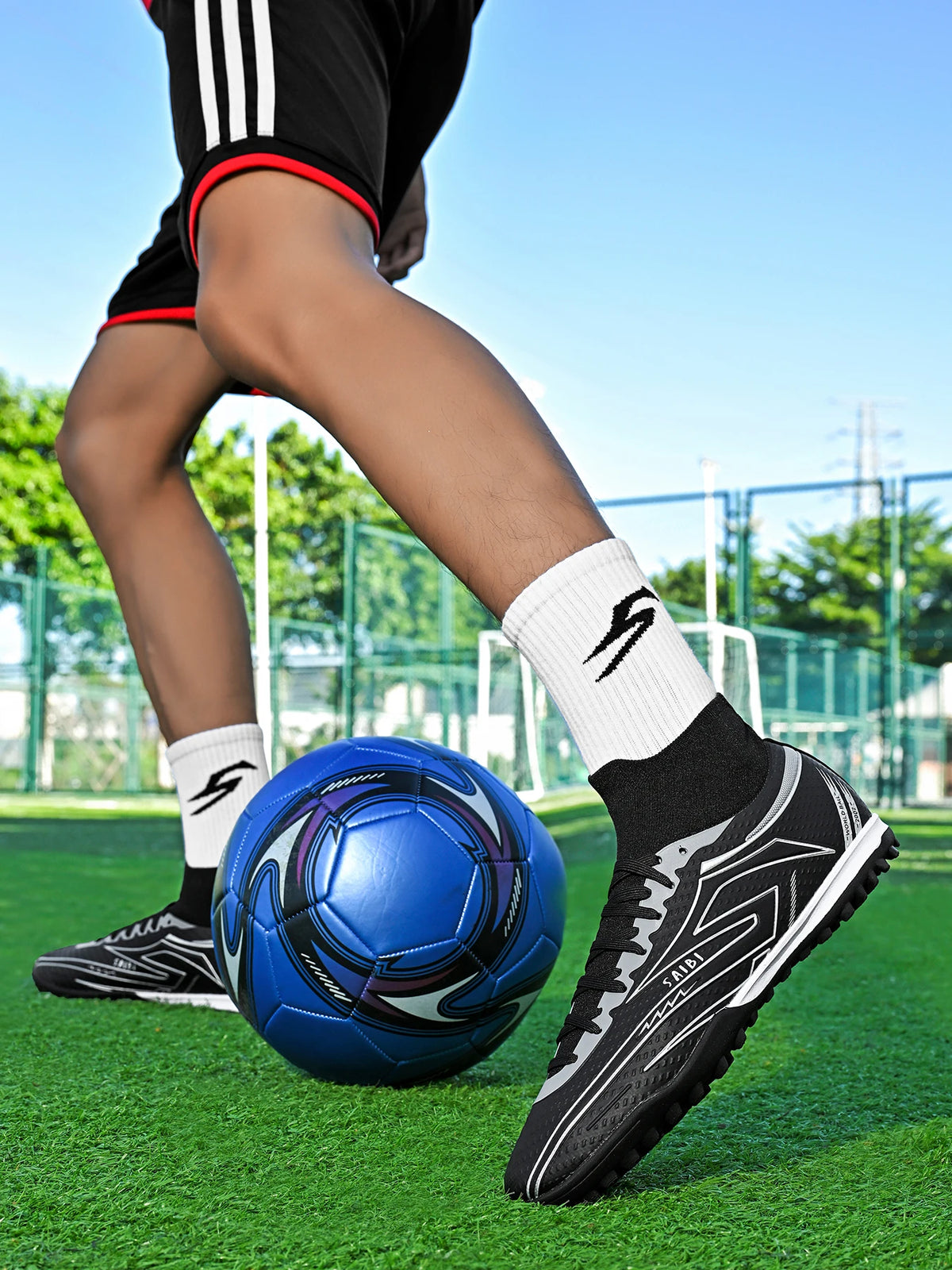 TF Turf Soccer Boots Unisex Non-Slip Wear-Resistant Breathable Lightweight Stable Grip Perfect for All Age Football Enthusiasts