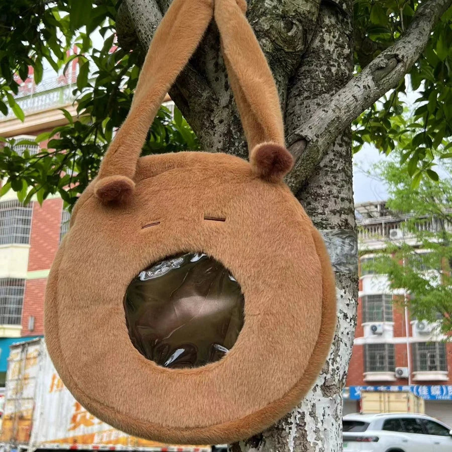 Capybara Plush Backpack Kawaii Fashion Plushie Doll Fur Pendant Children's Shoulder Bag Mini Knapsack Bags Gifts For Girlfriend