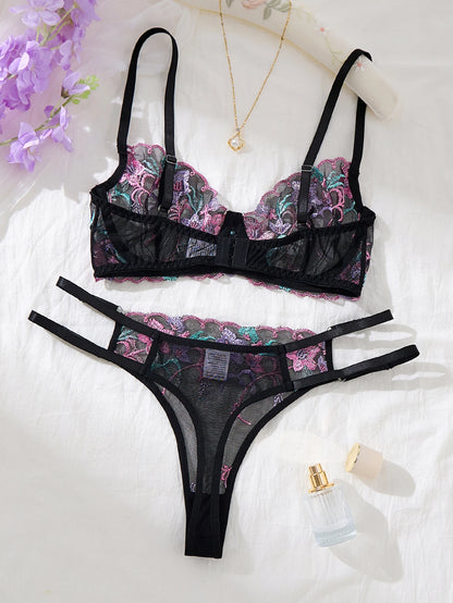 Women's Lace Push-Up Bra & Panty Set