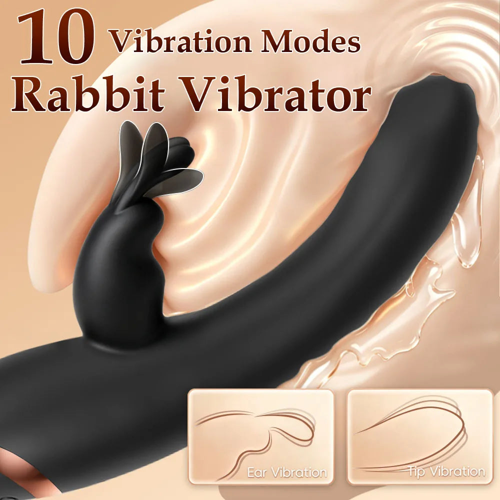 Powerful  Rabbit Vibrator for Women Clitoris Stimulate Massage Plug G Spot Vagina Female Masturbator Sex Toys for Adult 18