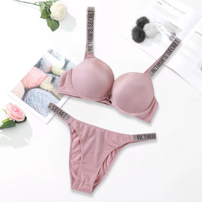 Women's Seamless Underwire Bra & Panty Set