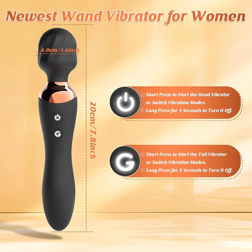 Adult Sex Toys Couple Magic Wand AV Body Massager Vibrator for Women Couple G Spot Clitoris Anal Stimulator