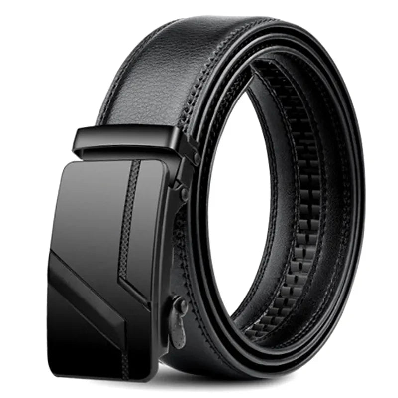 DINISITON Fashion business men's belts, authentic luxury brand belts, metal buckles, high-quality soft belts