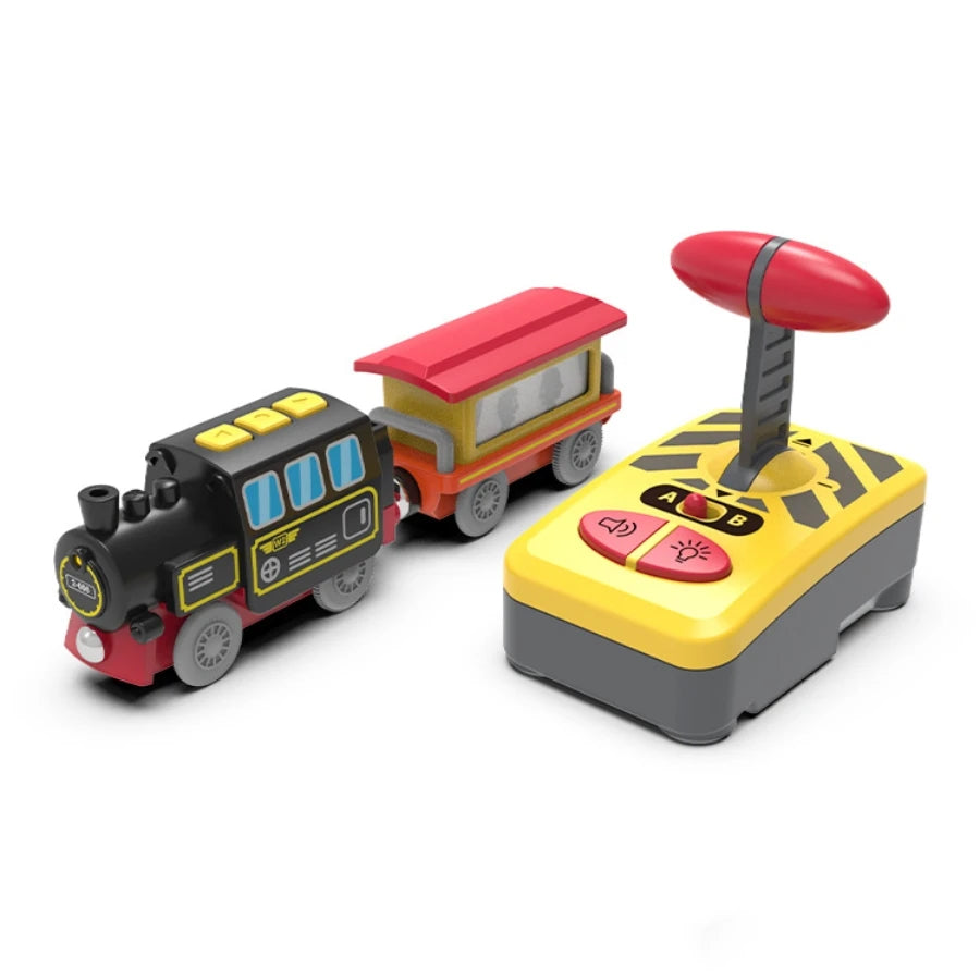 Magnetic Slot Diecast Car RC Electric Train Track Sets Fit for All Wood Railway Track Accessories Christmas Gift for Children