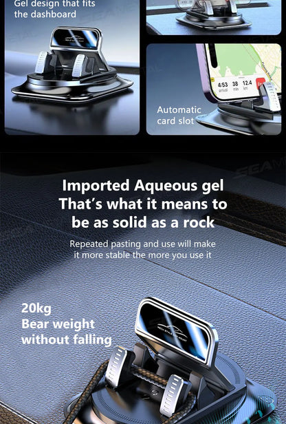 SEAMETAL Car Phone Mount Anti Slip Silicone Dashboard Phone Holder 360-Degree Free Rotation Universal Head-Up Navigation Holder