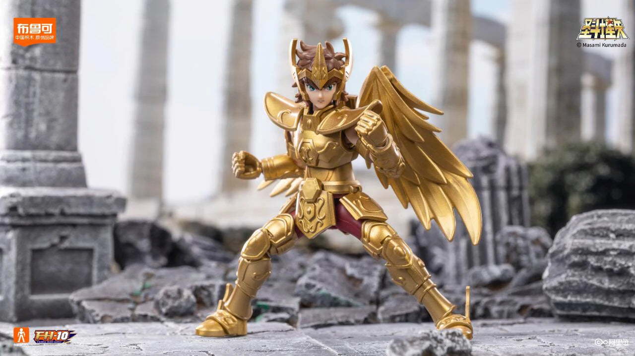 Original Blokees Gold Saint Action Figure Champion Saori Kido Seiya Mu Aiolia Assembly Figure Children Toys Birthday Gift