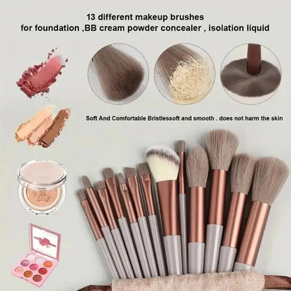 Professional Makeup Brush Set with Sponge & Storage Options