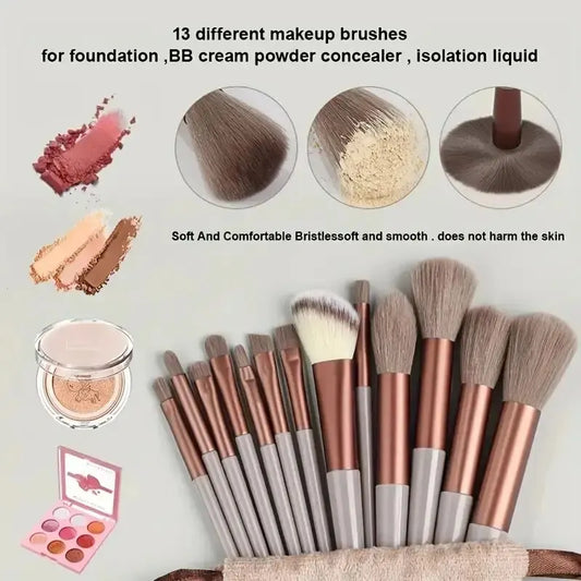 Professional Makeup Brush Set with Sponge & Storage Options
