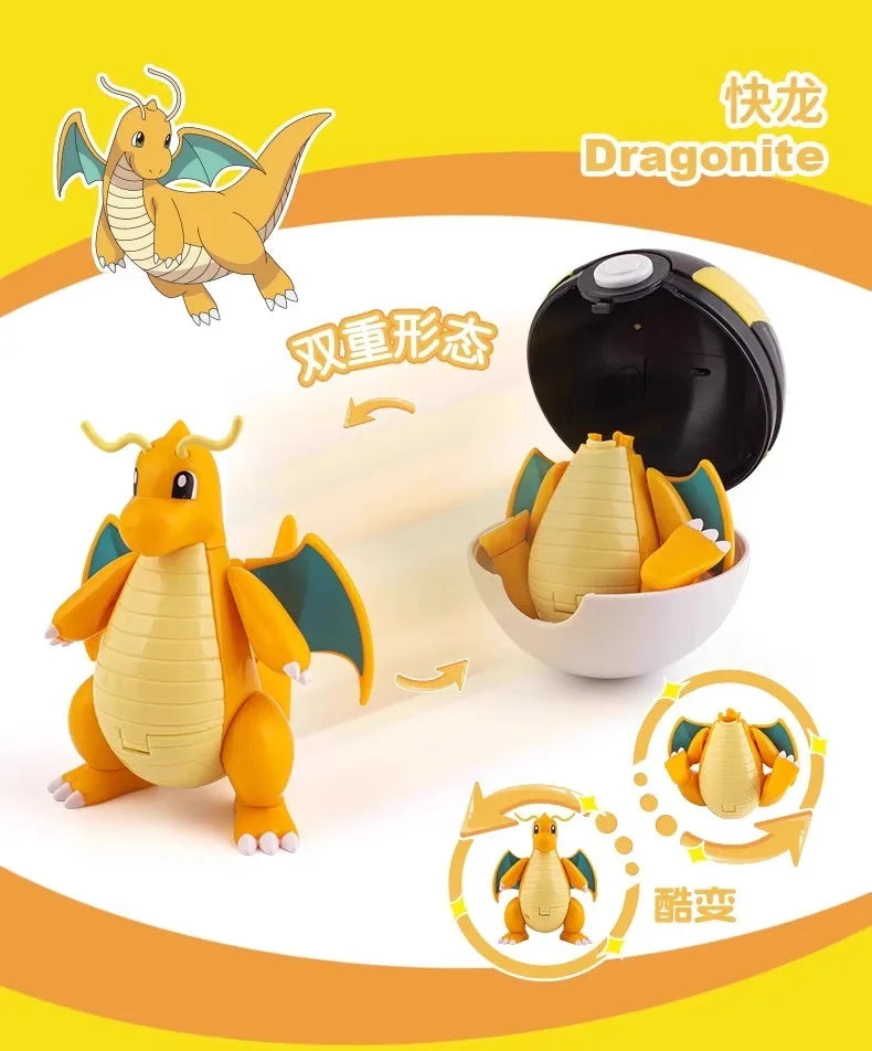 New Pokemon Figures Toys Variant Ball Model Pikachu Gengar Pokeball Dragonite Snorlax  Action Figure Lapras Pocket Monsters Toy