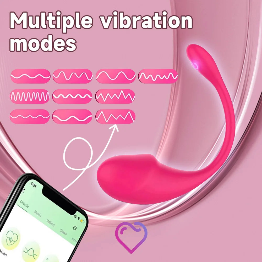 Wireless Bluetooth G Spot Vibrator for Women Dildo APP Remote Control Wear Clit Vibrating Egg Female Panties Sex Toys for Adults