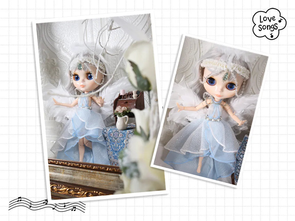 ICY DBS Blyth doll White Skin Glossy face Matte face Joint body with hand set A&B 1/6 bjd suitable diy makeup Special price