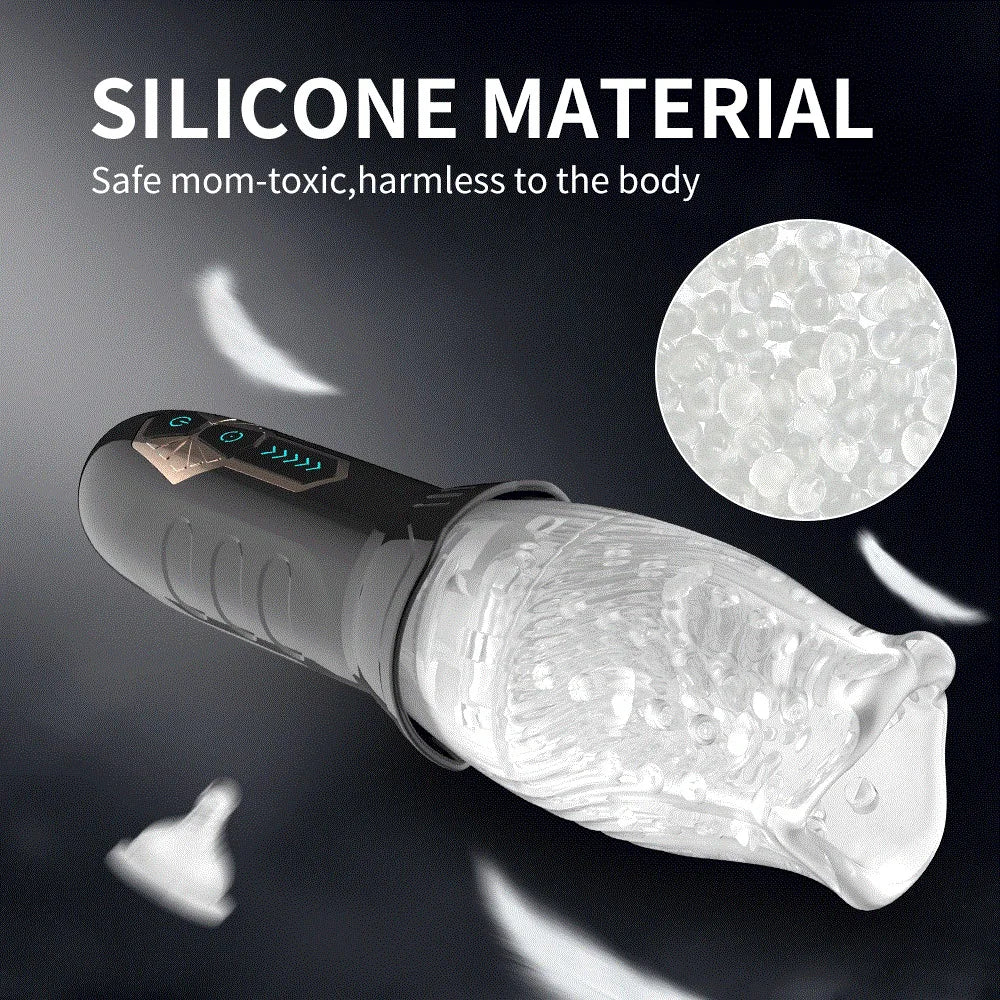 Automatic Male Masturbator Vibration Blowjob Sucking Machine Silicone Vagina Masturbation Cup Sex Toys Adult Goods for Men